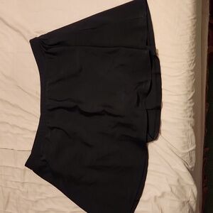 A-LINE SWIM SKIRT WITH BUILT-IN TUMMY CONTROL BRIEF size 18 in black